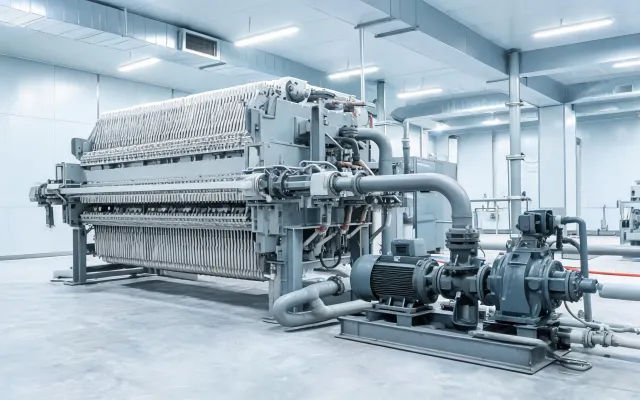 Filter press and dewatering pumps