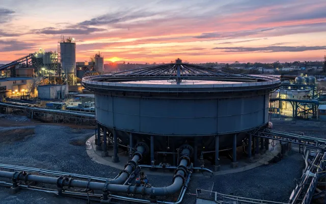 Concentrate thickener underflow